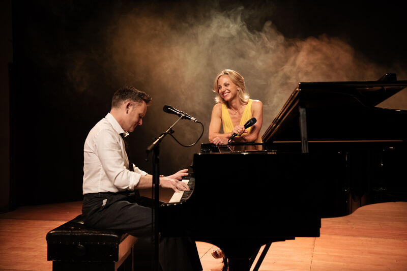 Pulman & Stilgoe performing at the piano