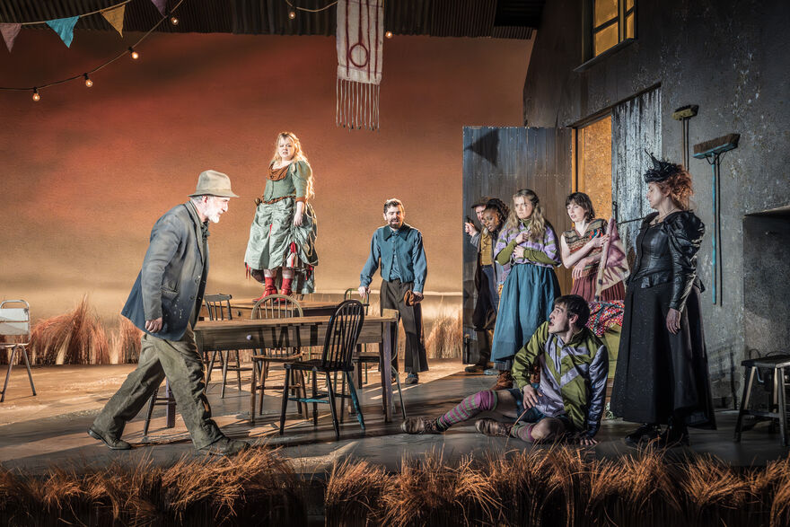 cast of The Playboy of the Western World on stage