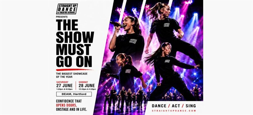 Straight Up Dance Poster with title and four dancers