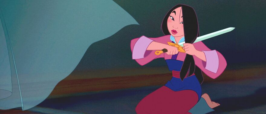Mulan cutting hair