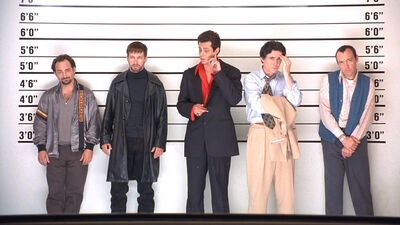 Police Line Up of cast from The Usual Suspects