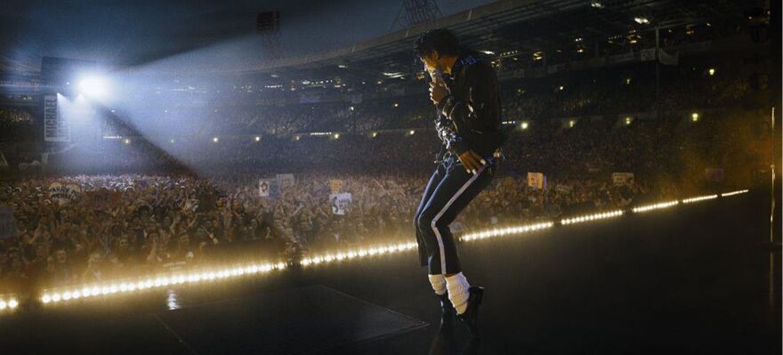 Michael Jackson performing on stage
