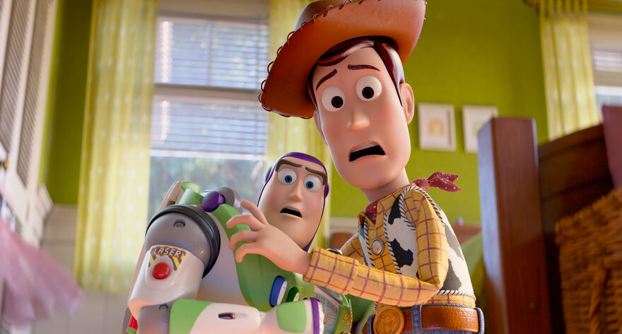 Buzz and Woody caught looking in shock