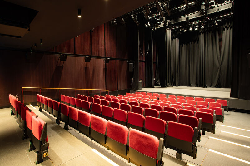 Auditorium with red seats